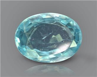 Blue Zircon Natural Certified 2.93 carats (DIN 90281 )